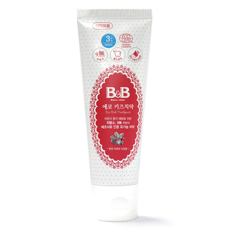 韩国原装进口保宁 B&B 儿童口腔清洁牙膏啫喱 4岁以上80g