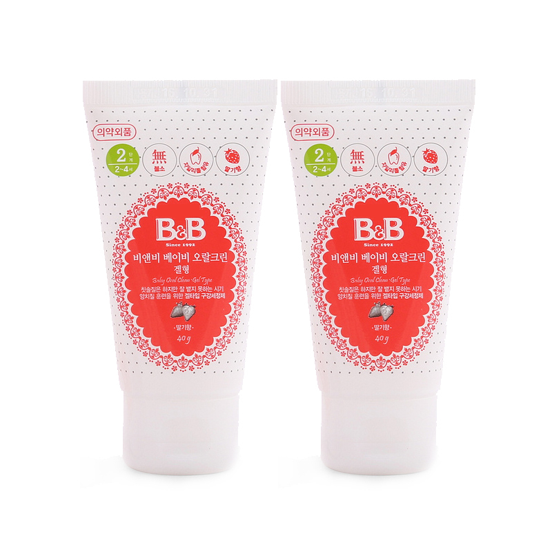 保宁BB幼儿可吞咽牙膏啫喱40g(草莓味,2-4岁)