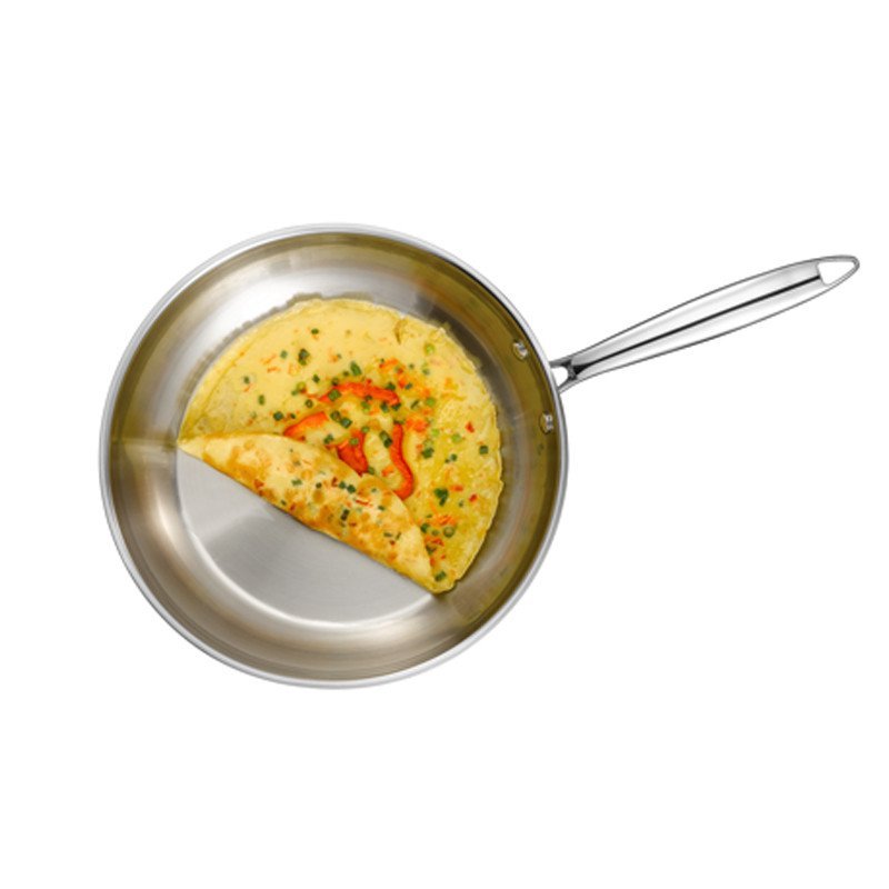美珑美利 不锈钢不粘锅烹饪锅具 Vanilla系列30cm中式炒锅B M02AA22