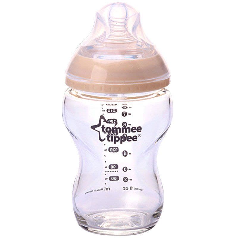 汤美天地 Tommee Tippee “母乳自然”防胀气玻璃奶瓶260ML/9oz图片