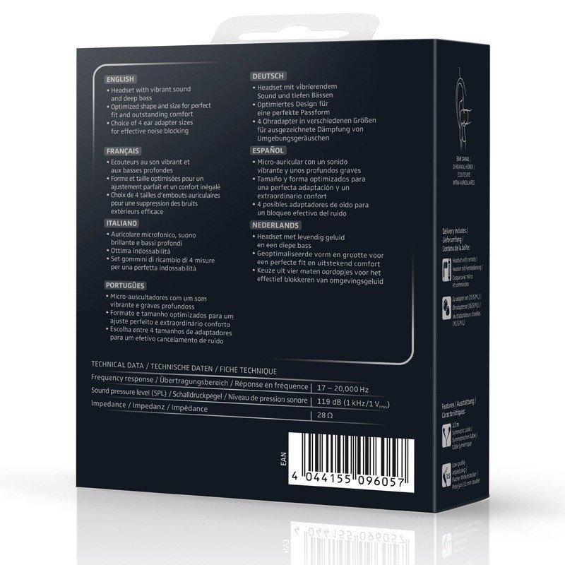 森海塞尔(Sennheiser) CX2.00i black 入耳式通话耳机 手机耳机 黑色 苹果版