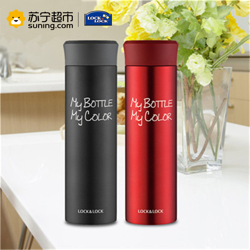 乐扣乐扣Lock&Lockl缤纷马克不锈保温杯 LHC4015BLK/LHC4015R 红色,黑色2色可选（390ml）