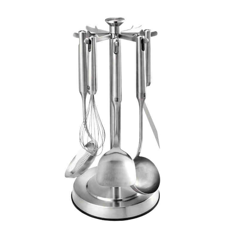 双立人(zwilling)Pure不锈钢旋转炊具6件锅铲汤勺打蛋器漏勺套装37540-001