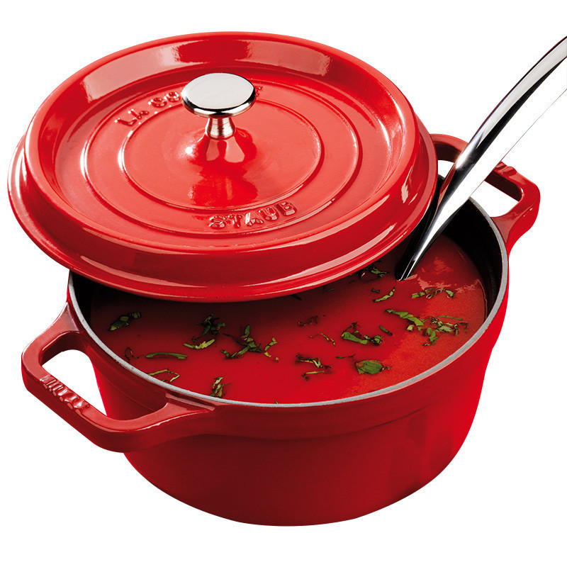 双立人Nova 30cm不锈钢中式炒锅+Staub 22cm珐琅铸铁锅具套装3件套40509-825-Z