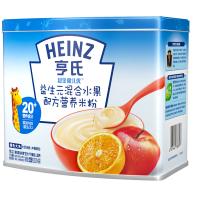 Heinz/亨氏超金健儿优益生元混合水果配方营养米粉225g 适用辅食添加初期以上至36个月 宝宝辅食婴儿米粉米糊2段米