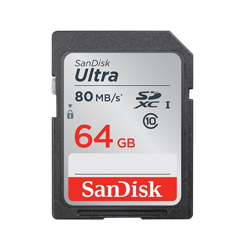 闪迪SanDisk Ultra64G(CLASS10)SDXC存储卡 (80M/S)