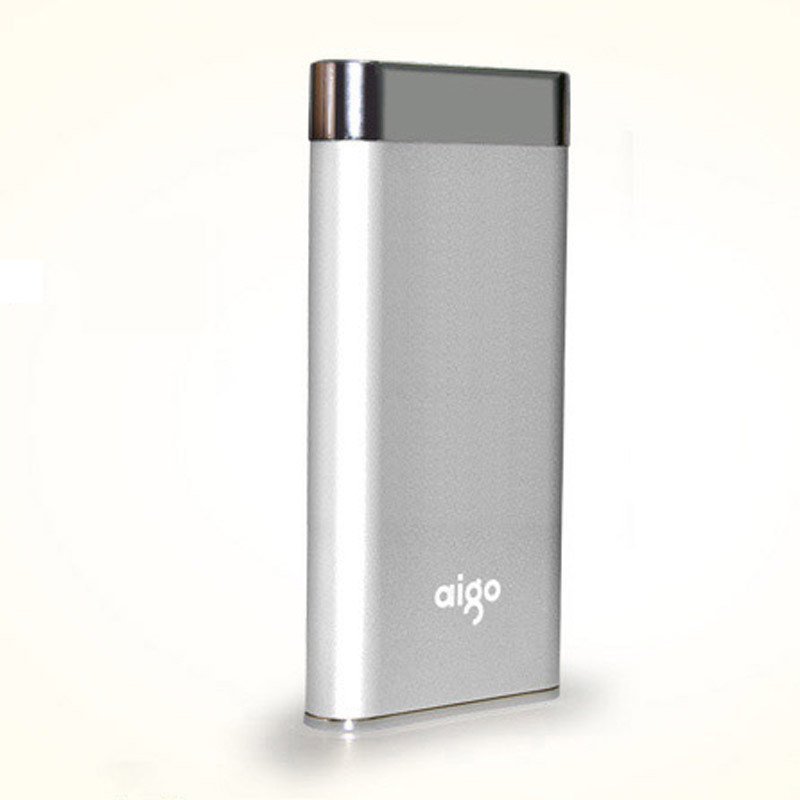 aigo 爱国者 L200 双USB输出 20000毫安 银色 金属机身 通用便携移动电源/充电宝
