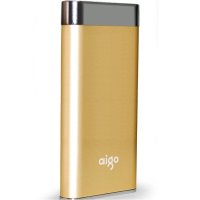 aigo 爱国者 L200 双USB输出 20000毫安 金色 金属机身 通用便携移动电源/充电宝