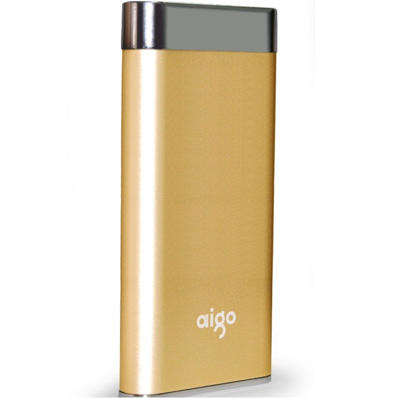 aigo 爱国者 L200 双USB输出 20000毫安 金色 金属机身 通用便携移动电源/充电宝
