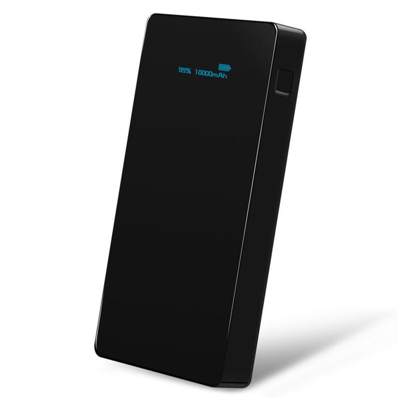 爱国者(aigo)智能屏显移动电源PX100 双USB充电宝 黑色