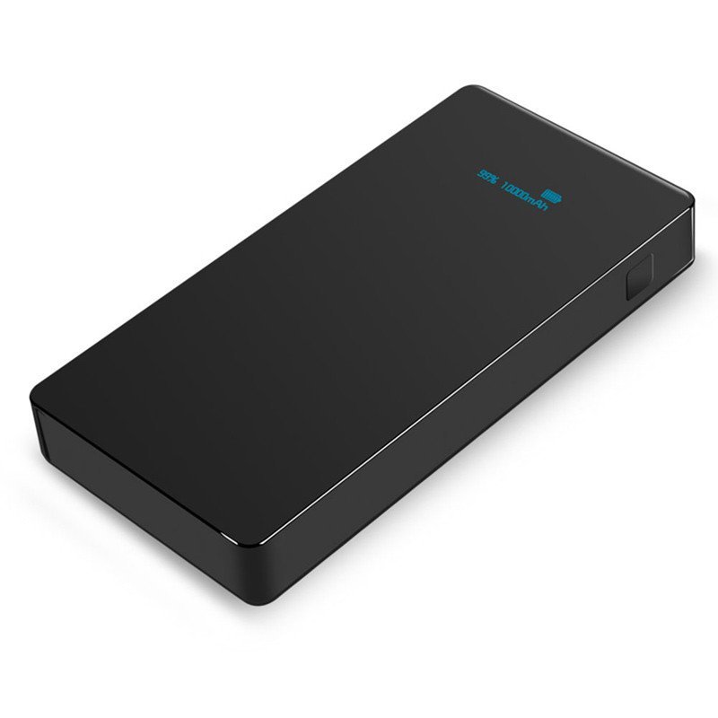 爱国者(aigo)智能屏显移动电源PX100 双USB充电宝 黑色