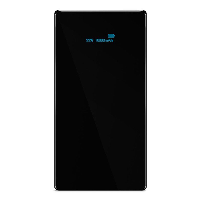 爱国者(aigo)智能屏显移动电源PX100 双USB充电宝 黑色