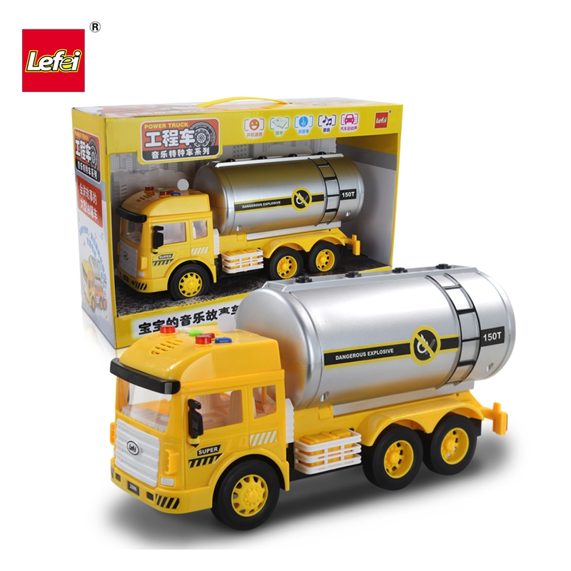 乐飞(LEFEI)音乐特种车系列 2886会讲故事的大型油罐车 中号惯性益智玩具 模型玩具汽车3-6岁