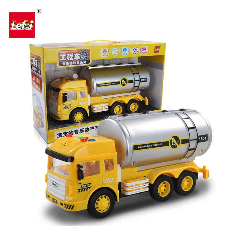 乐飞(LEFEI)音乐特种车系列 2886会讲故事的大型油罐车 中号惯性益智玩具 模型玩具汽车3-6岁