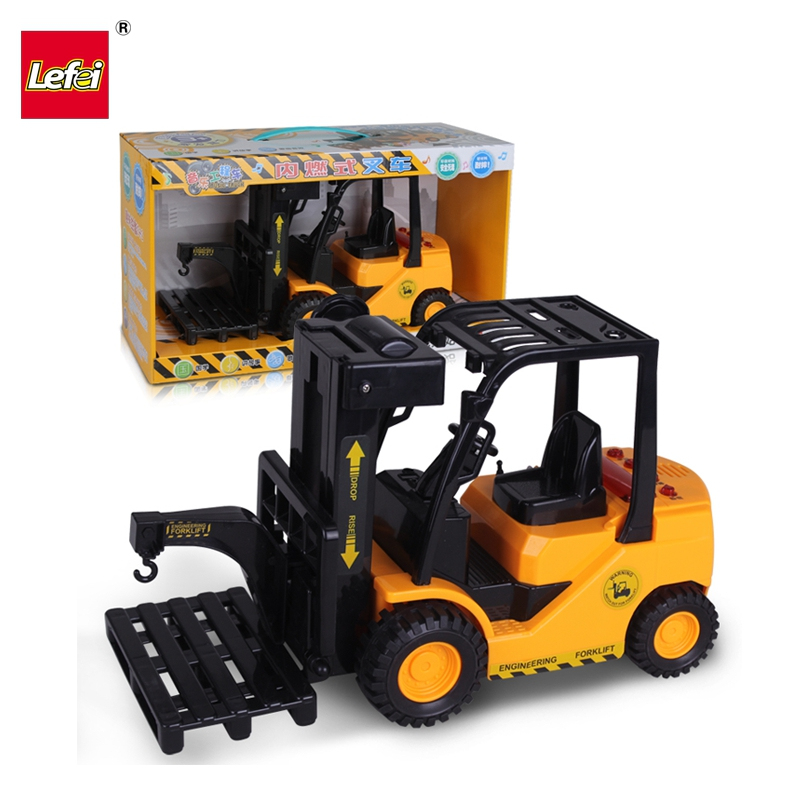 乐飞（LEFEI）音乐工程车系列 5883内燃式叉车 儿童惯性工程运输车 益智玩具汽车男孩3-6岁