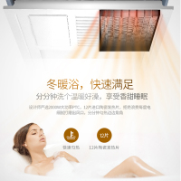 美的(Midea)ZX21C2 四合一经典智能超薄 多功能风暖 升级版浴霸 适用于集成吊顶