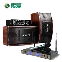 索爱(soaiy) 家庭影院音箱 专业卡包音响 ktv音箱套装 音箱卡包 CK-M3音箱+SA8003功放+M56双无