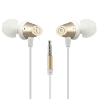 罗凡尼 X10 入耳式线控手机音乐耳机 立体声环绕重低音 通用型耳机金色