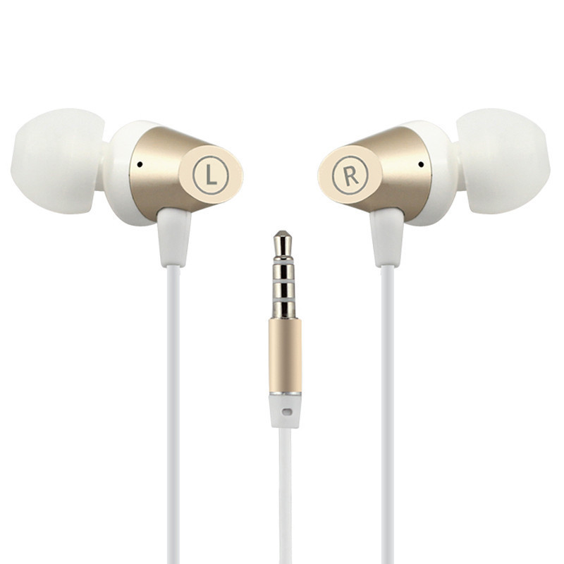 罗凡尼 X10 入耳式线控手机音乐耳机 立体声环绕重低音 通用型耳机金色