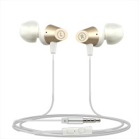 罗凡尼 X10 入耳式线控手机音乐耳机 立体声环绕重低音 通用型耳机金色
