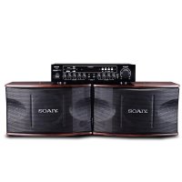 索爱 家庭KTV音响套装包音箱8寸专业会议功放影院 M5对箱+SA-8005功放+M56无线话筒