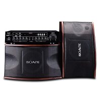 索爱 家庭KTV音响套装包音箱8寸专业会议功放影院 M5对箱+SA-8005功放+M56无线话筒