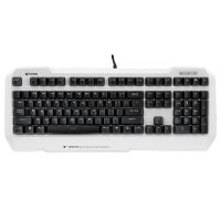 雷柏(Rapoo)V700S 背光游戏有线机械键盘 白色 黄轴