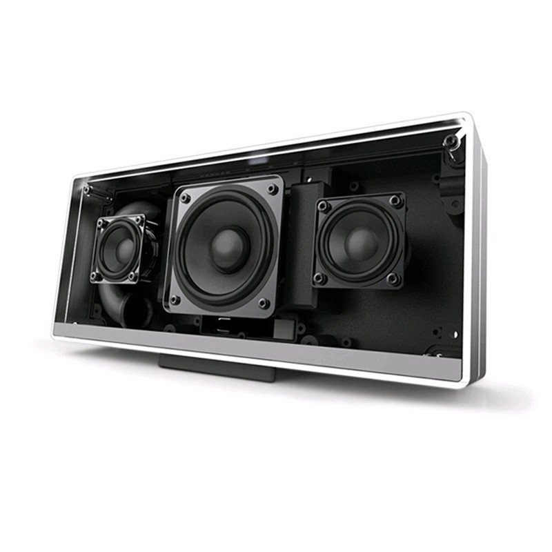 LOEWE Speaker 2go德国勒维铝质蓝牙扬声器 商务便携式无线2.1音响 NFC功能 银色