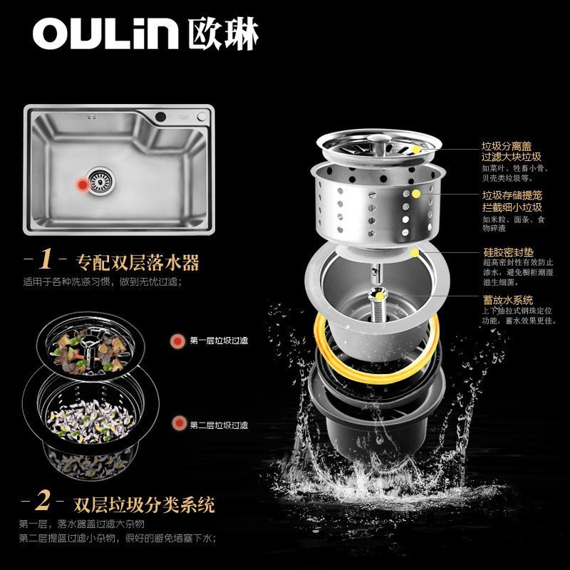 欧琳Oulin水槽OLWG62452单水槽套