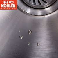 科勒水槽 双槽 台上不锈钢水槽龙头套装 利奥K-97329T+98918水槽龙头套餐