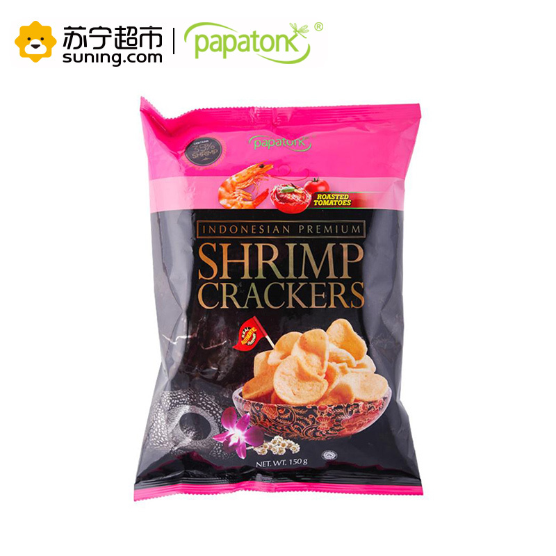 Papatonk啪啪通虾片 烤番茄味 150g/袋 印尼进口