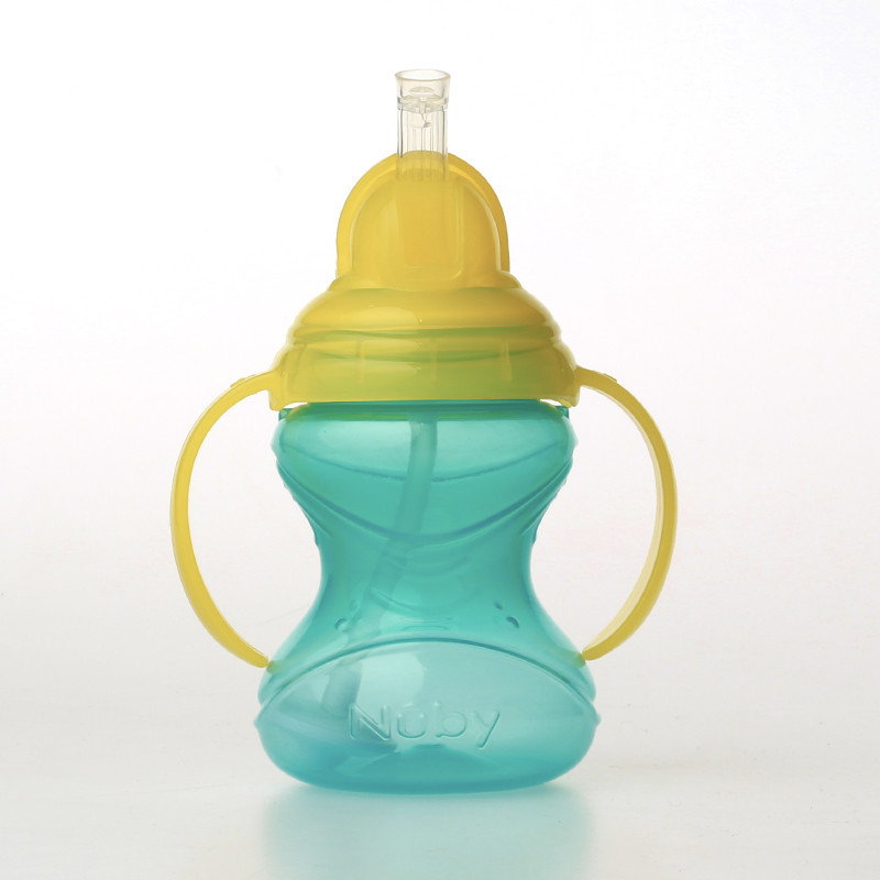 努比Nuby咔嗒双耳弹跳吸管杯水杯水壶10304(颜色随机)240ml