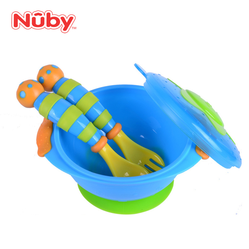 努比(Nuby)可微波吸盘碗及叉勺组套装5321