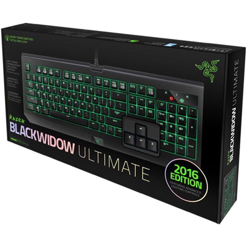 雷蛇(Razer)BlackWidow Ultimate黑寡妇蜘蛛终 极版2016 机械键盘