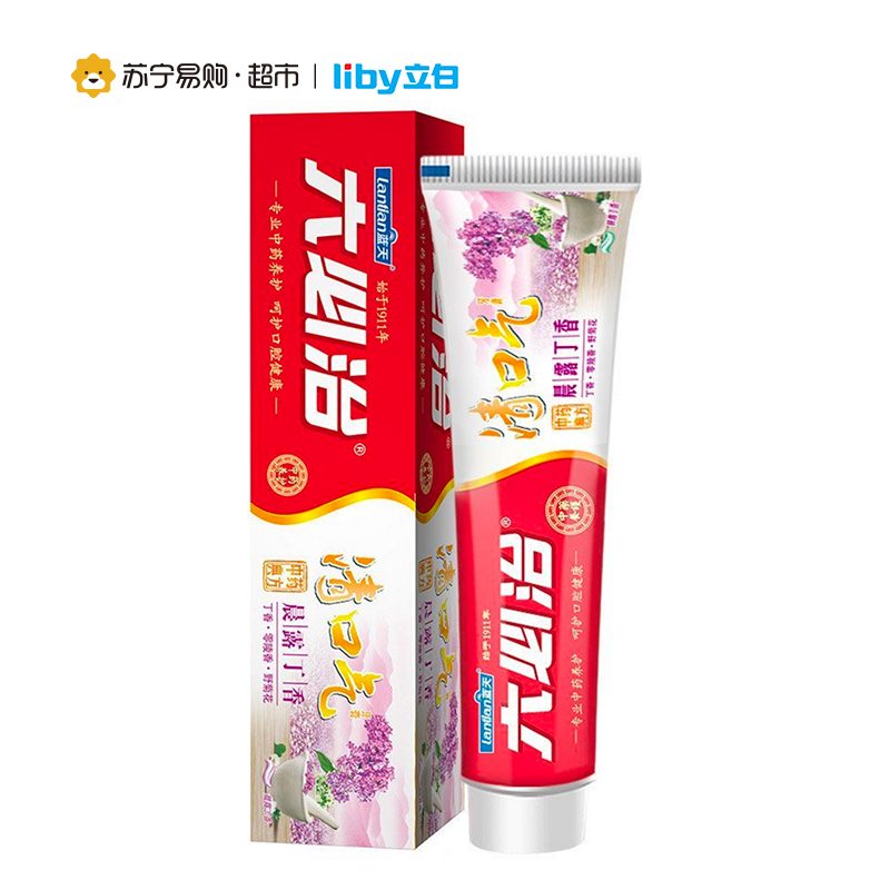 [苏宁超市]六必治清口气牙膏晨露丁香150g
