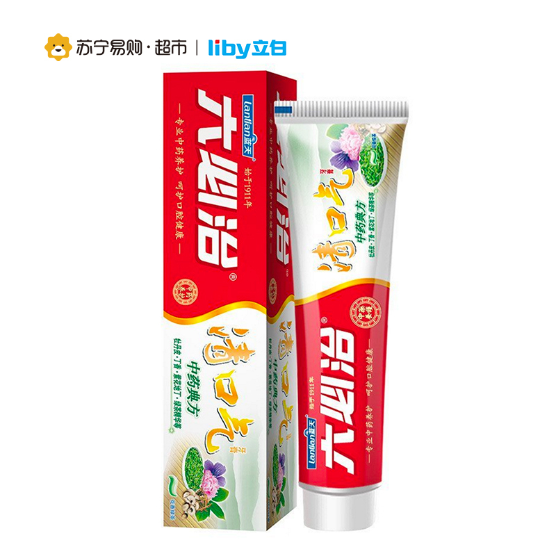 [苏宁超市]六必治清口气花香绿茶牙膏100g