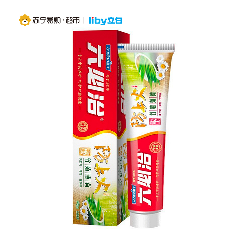 [苏宁超市]六必治防上火牙膏竹菊薄荷140g