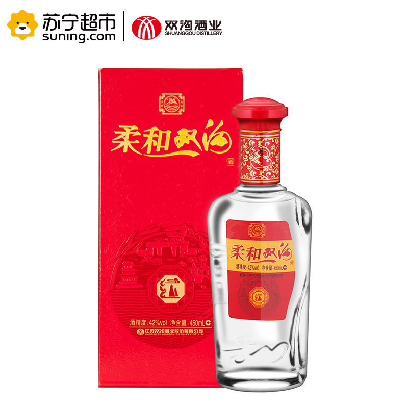 柔和双沟红装 42度 450ml*6 整箱装高清大图