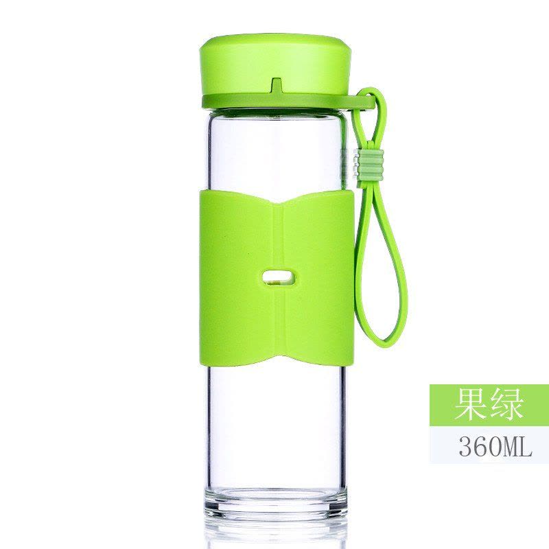[苏宁易购超市]先行乐水便携玻璃杯CBL-360H果绿色图片