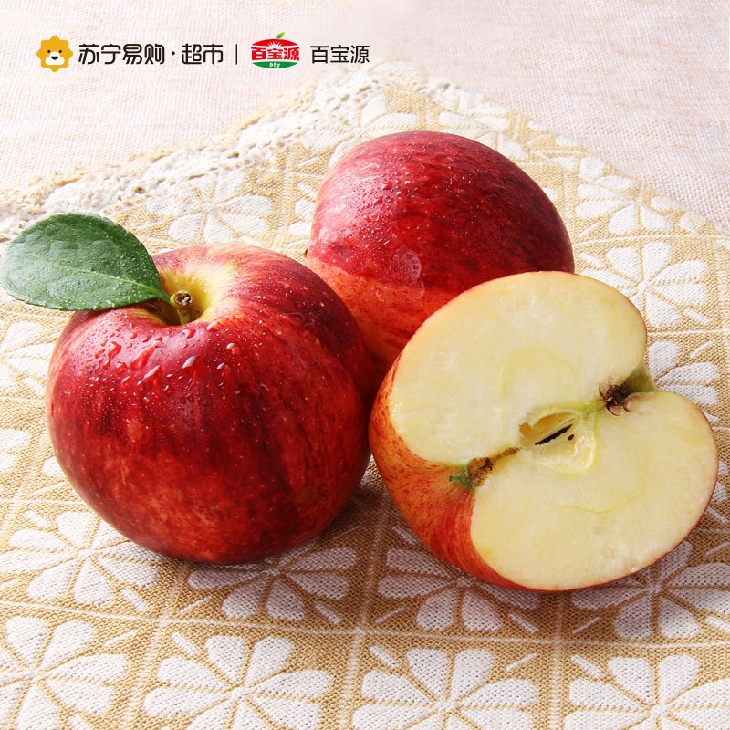 [苏宁自营]百宝源 智力加力果 苹果 新鲜水果 9个单果(150-180g)