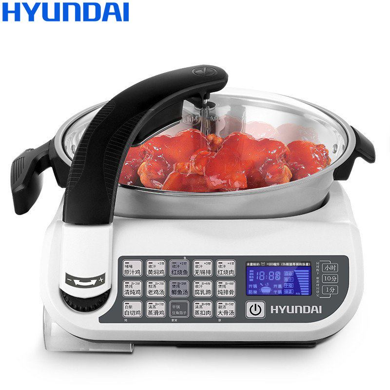 现代(HYUNDAI)QC-CC2902智能全自动烹饪锅电炒锅炖锅火锅 炒菜锅2.5L