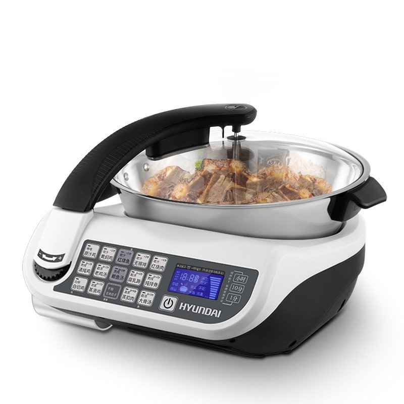 现代(HYUNDAI)QC-CC2902智能全自动烹饪锅电炒锅炖锅火锅 炒菜锅2.5L