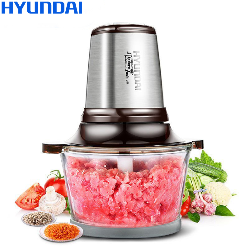 现代(HYUNDAI)QC-JR011 绞肉机 家用多功能搅拌机电动碎菜小型搅馅机