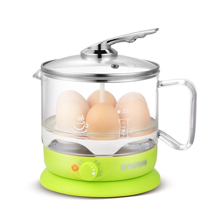 现代(HYUNDAI)QC-YSG001养生壶 电水壶 玻璃电煮茶器 花茶壶 煎药壶 煮蛋功能 1L