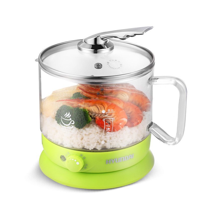 现代(HYUNDAI)QC-YSG001养生壶 电水壶 玻璃电煮茶器 花茶壶 煎药壶 煮蛋功能 1L
