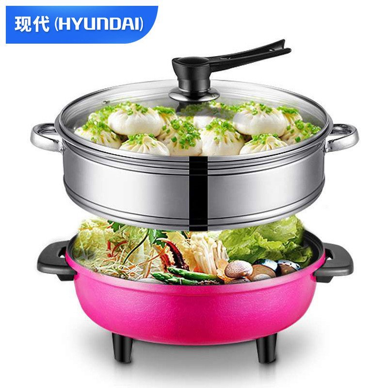 现代(HYUNDAI)QC-FG1604 电火锅大容量多功能电煮锅涮锅炖锅方锅