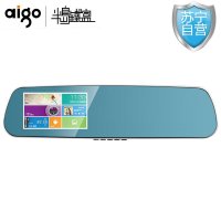 半岛铁盒A60 安卓系统GPS导航 4.3英寸电容触摸屏 固定电子狗 后视镜行车记录仪 WIFi一体机
