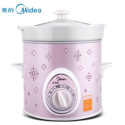美的(Midea)WBGH181白瓷内胆火力可调节电炖锅电炖盅1.8升