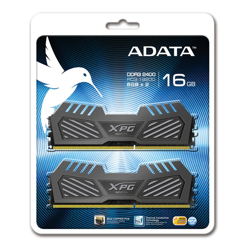 威刚(ADATA) 8G DDR3 2400机械战甲套装(4*2)台式机游戏内存8G