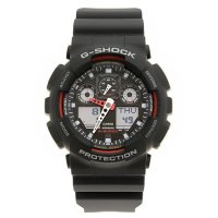 CASIO G-SHOCK系列 GA-100-1A4 動感時尚雙顯運動電子錶男表